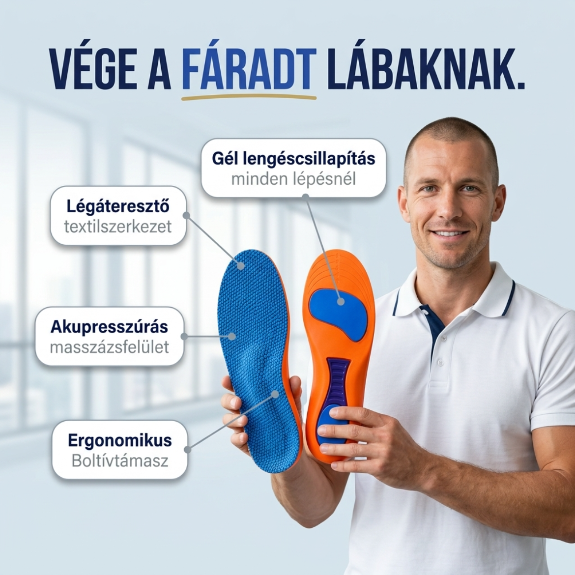 VitalTalp - Sport ütéscsillapító gél talpbetét