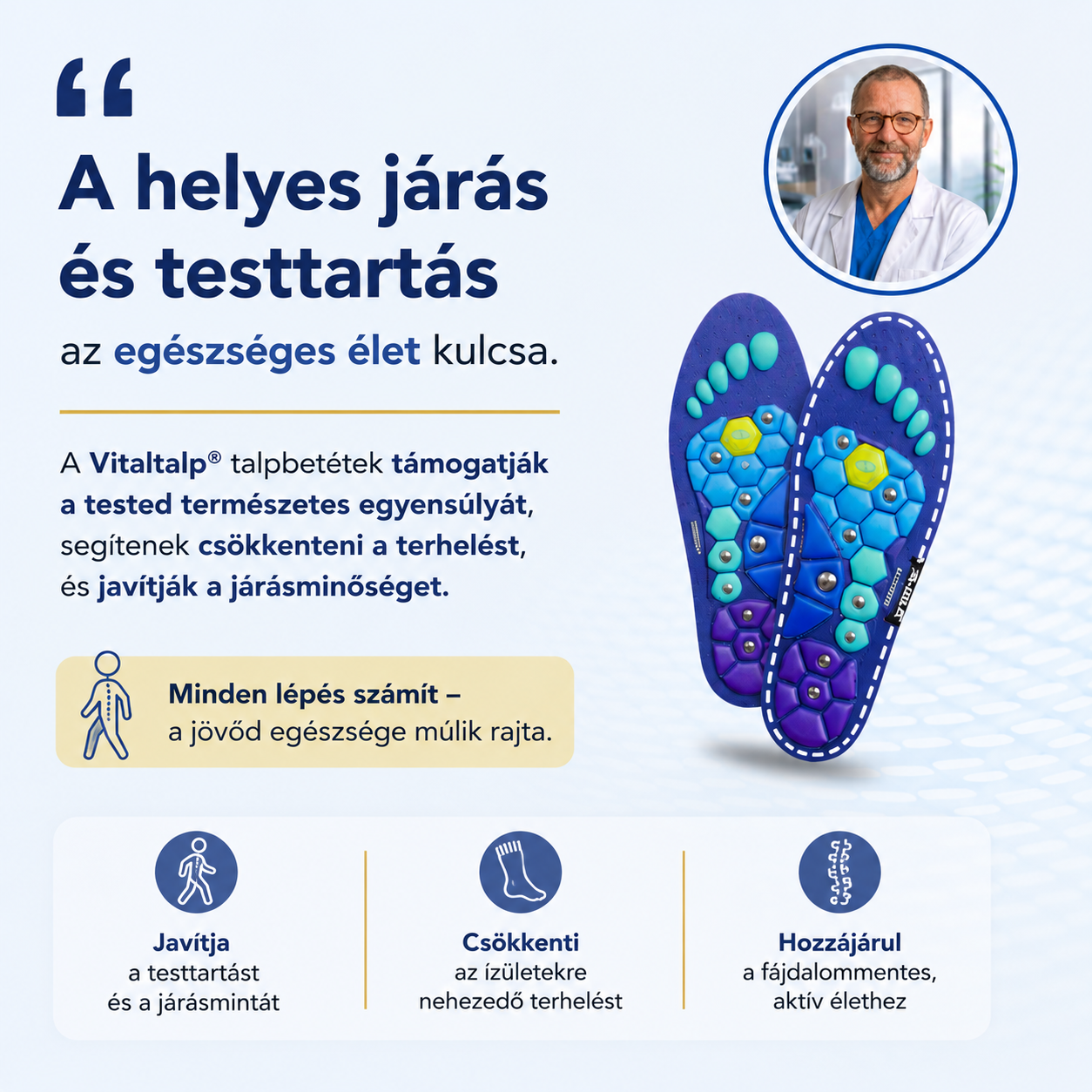 VitalTalp - Therapy mágneses akkupreszúrás talpbetét