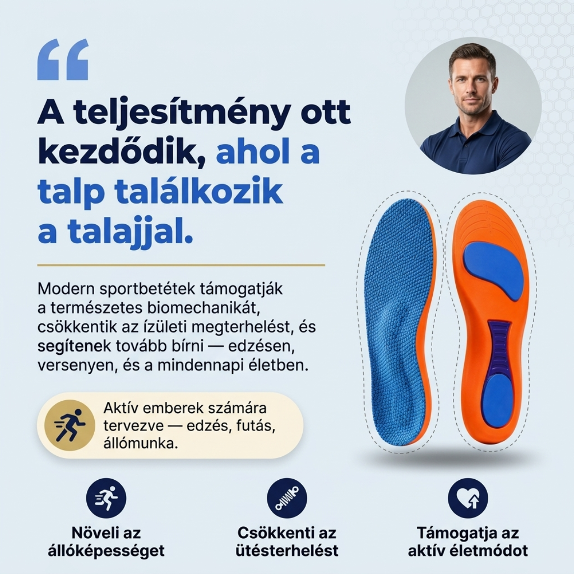 VitalTalp - Sport ütéscsillapító gél talpbetét